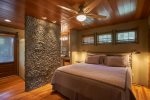 Comfortable master bedroom with a king bed